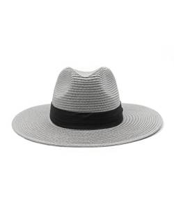 Zylioo Fedora Panamahut Kleiner Kopf,Stroh Sonnenhut Kleine Größen,Small Breiter Krempe Strohhut,UV Sommerhut Urlaub Strandhut Größe S von Zylioo