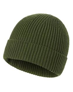 Zylioo L/XL Strickmütze Für Großen Kopf, Wintermütze Beanie Mütze Mit Schirm, Übergroße Winter Warme Knit Cuffed Watch Cap von Zylioo