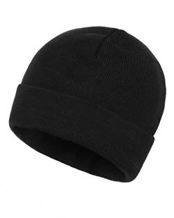 Zylioo L/XL Strickmütze Für Großen Kopf, Wintermütze Beanie Mütze Mit Schirm, Übergroße Winter Warme Knit Cuffed Watch Cap von Zylioo