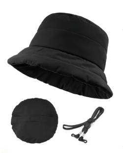 Zylioo S-M Winddicht Fischerhut Für Kleinen Kopf,Winter Anglerhut Größe 55-57cm,Warmer Wintermütze Faltbar Bucket Hats von Zylioo