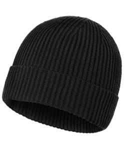 Zylioo XS-S Strickmütze Für Kleinen Kopf, Wintermütze Beanie Mütze Größe 53-55, Kleine Winter Warme Knit Cuffed Watch Cap Mit Schirm von Zylioo