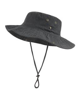 Zylioo XXL Buschhut Für Großer Kopf,Übergroßer Breiter Krempe Wanderhut,UV Safari Boonie Hat Für Outdoor Angeln Fischen Golf von Zylioo