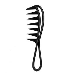 2 Stücke Wide Tooth Shark Kämme, lockiges Haar Friseur Kämme Massage für Haar-Styling-Tool von Zyyini