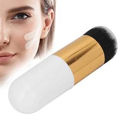 Foundation-Pinsel für Flüssiges Make-up, Foundation-Make-up-Pinsel, Kabuki-Make-up-Pinsel, Perfekt Zum Mischen von Flüssigem Buffing-Creme-Make-up, Flauschiger Puderpinsel, Kabuki-Pinsel,(Platin) von Zyyini