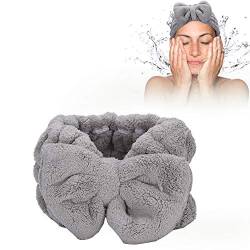 Verdicktes Wasserabsorbierendes Make-up-Haarband, Haarschleifen-Stirnband, Zum Waschen von Make-up-Haaren (Hochwertiges graues Haarband) von Zyyini