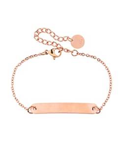 a little something® Armband Kasimir | Damen Armkette mit 18 Karat Vergoldung in Roségold | Inklusive nachhaltiger Geschenkverpackung mit FSC®-Zertifikat) von a little something