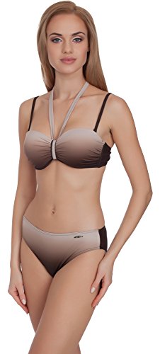 aQuarilla Damen Bikini Set 71H191 (Brown/Ecru, 40) von aQuarilla