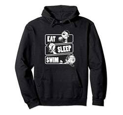 Eat Sleep Swim Repeat Swimming Lovers Gift Pullover Hoodie von aRTeo Eat Sleep