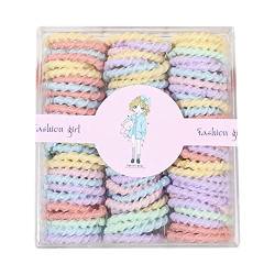 100 Stück Mädchen bunte elastische Haarbänder Kinder Pferdeschwanz Gummi Zubehör Stirnband Karneval Herren (N, One Size) von aaSccex