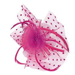 Blumen Faschierer-Cocktail für Hut-Kopfbekleidung Frauen Party Top Tee-Headband Frottee Stirnband Zierknoten (Hot Pink, One Size) von aaSccex