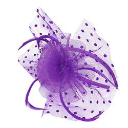 Blumen Faschierer-Cocktail für Hut-Kopfbekleidung Frauen Party Top Tee-Headband Frottee Stirnband Zierknoten (Purple, One Size) von aaSccex