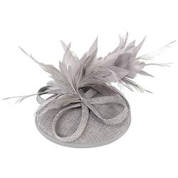Damen- für Perlen -Hut Fascinators, süßes Kopfbedeckungs-Stirnband für Hochzeiten Squash Schläger Schutz (Grey, One Size) von aaSccex