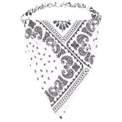 Elastisches Haartuch Vintage Dreieck Boho Kopftuch Bohemian Head Wrap Fußball Haarband Männer (White, One Size) von aaSccex