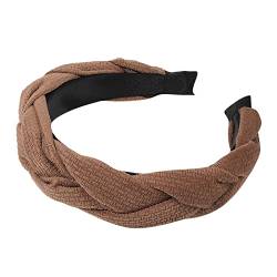 Flanell-Stirnband, geknotetes Stirnband, Haarschmuck, Gesichtswasch-Stirnband Tennis Dämpfer (Brown, One Size) von aaSccex