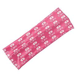 Frauen-Druck-Stirnband-elastischer Kopfwickel-Haarband-Bandana-Stirnband Laufstirnband (Pink, One Size) von aaSccex