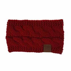 Haarband Wollgarn Buntes Punktgarn Acrylgarn Damen Stirnband Haarschmuck Damen Winter Warm Stirnband Skifahren Strickmütze Ohrwärmer Stirnbänder Schweißbänder (S, One Size) von aaSccex