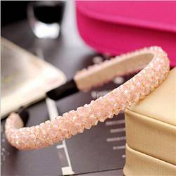 Hoop Party Haar Haar Kristallband Perlen Haarband Stirnband Strass Damen Accessoire compatible with Motorradanzug Kinder (Pink, One Size) von aaSccex