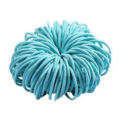 Mädchen 100 Stück 3 cm Nylon-Nylon-Haarklebeband Haarseil-Farbschmuck Stirnband Herren (Blue, One Size) von aaSccex
