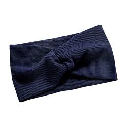 Neues Haarband für Frauen, gestrickter, Haarband, Yoga-Stirnband Bogenschießen Köcher (Navy, One Size) von aaSccex