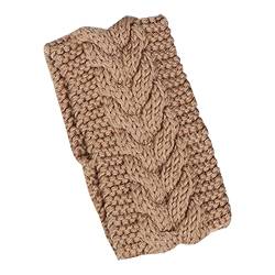 Solide Strickwolle, leeres Oberteil, Pullover, Hut, Haarband, Herbst und Winter, warmes europäisches und temperamentvolles Haarband, Kopfschmuck Laufstirnband Damen Winter (Beige, One Size) von aaSccex