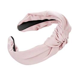 Süße Mode Einfache Knoten Haarband Mädchen Frauen Haar Stirnband Haarband Schleife Stirnband Stirnband Winter Herren (Pink, One Size) von aaSccex