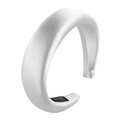 Süßes modisches Haarband Hoop Stirnband Schwamm Haar Frauen Satin Mädchen Stirnband Fußball Tennis (White, One Size) von aaSccex