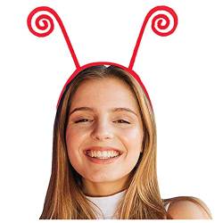 Unisex Cosplay Lustiges Zubehör antenne Design Party Kostüm Cosplay Headband Stirnband Joggen Herren (Red, One Size) von aaSccex