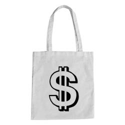 Dollar Baumwolltasche - US Cash Money Börse Stock Exchange Aktien Weiss von absenda