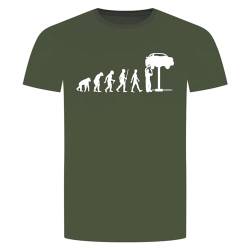 Evolution Automechaniker T-Shirt - Schrauber Tuning KFZ Mechaniker Auto Militär Grün L von absenda