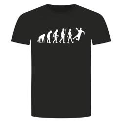 Evolution Handball T-Shirt - Handballer Handballspiel Werfen Sprungwurf Schwarz 3XL von absenda