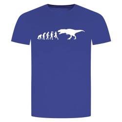 Evolution T Rex T-Shirt - Dinosaurier Tyrannosaurus Dino Steinzeit Blau XL von absenda