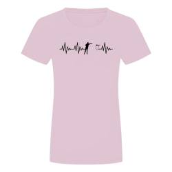 Herzschlag Bier Pong Damen T-Shirt - EKG Bierpong Beer Beerpong Party Pink S von absenda