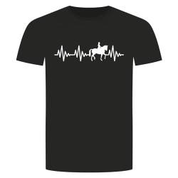 Herzschlag Pferd T-Shirt - EKG Pony Stute Gaul Ross Horse Hof Stall Schwarz M von absenda