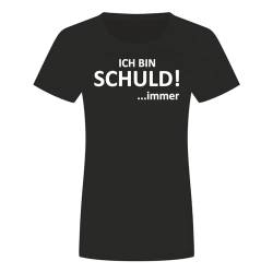 Ich Bin Schuld Immer Damen T-Shirt - Spruch Geschenk Fehler Schwarz 2XL von absenda