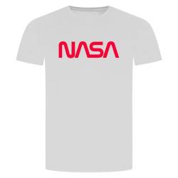 NASA Logotype The Worm T-Shirt - National Aeronautics and Space Administration Weiss_Rot 3XL von absenda