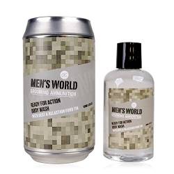 Accentra Geschenkset Men`s World, für Männer, Duschgel und Spardose aus Blech in ansprechender Optik von accentra