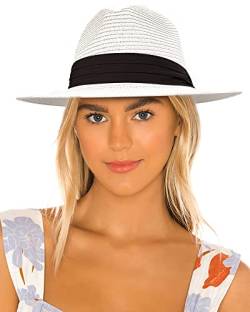 accsa Damen Panama Strohhut Verstellbarer Unisex Fedora Sonnenhut aus Stroh Herren Panama Hut UPF 50+ Strand Sommerhut mit Breite Krempe von accsa