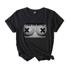Free The Nipple T-Shirts Short Sleeves Round Neck Feminism Slogan Top XS-XXL-T-Shirts Kurzarm-Rundhals-Feminismus-Slogan Top XS-XXL von acsefire