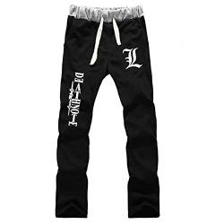 Unisex Anime Death Note Hose mit weitem Bein kira Yagami Light Jogginghose Lustige Cartoon Haremshose L·Lawliet Hose von acsefire