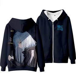 Unisex Anime Reißverschluss-Sweatshirt That Time I Got Reincarnated as a Slime Langarm Cosplay Kapuzenpullover Tempest Rimuru Strickjacke von acsefire