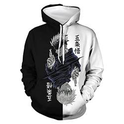 Unisex Anime Sweatshirt Jujutsu Kaisen Langarm Kapuzenpullover Gojo Satoru Hoodie Itadori Yuji Lustige Cartoon Sport Pullover für Ryomen Sukuna Fans von acsefire