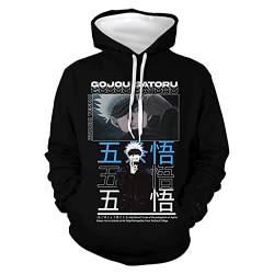 Unisex Anime Sweatshirt Jujutsu Kaisen Langarm Kapuzenpullover Gojo Satoru Hoodie Itadori Yuji Lustige Cartoon Sport Pullover für Ryomen Sukuna Fans von acsefire