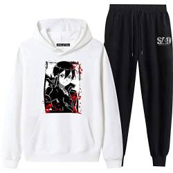 acsefire Sword Art Online Anime Print Hoodie Sets Sweatshirt Anzug Freizeithose Langarm Sport Yuuki Asuna Cosplay Hoodie Sets von acsefire