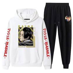 acsefire Unisex Anime Mashle: Magic and Muscles Hoodie Hose Trainingsanzug Burnedead Mash Langarm Sweatshirt Elastic Waist Jogginghose 2 Stück/Set von acsefire