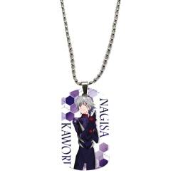 acsewater Evangelion EVA Anhänger Rei Ayanami Halskette Asuka Langley Souryuu Cosplay Prop Dekoration Shinji Ikari Anhänger Misato Katsuragi Kette Anime Neue Trinkets Charmantes Geschenk von acsewater