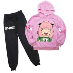 acsewater Kinder Anime Spy x Family Hoodie Hose Trainingsanzug Anya Forger Langarm Sweatshirt Elastic Waist Jogginghose 2 Stück/Set von acsewater