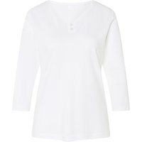 adagio T-Shirt, 3/4-Arm, V-Auschnitt, für Damen, weiß, 42 von adagio