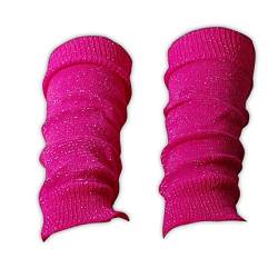Knöchelstulpen für Mädchen, fluoreszierend, elastisch, Blau Gr. One size, Glitzerndes Pink von adam & eesa
