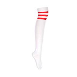 adam & eesa Damen Über Kniestrümpfe Argyle Cosplay Strümpfe Cheerleader Streifen Socken - EU 35-41 von adam & eesa