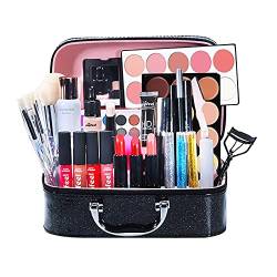 adawd 35-teiliges Make-up-Set für die Reise, All-in-Make-up-Set für Frauen, Mädchen, komplettes Make-up-Paket mit Make-up-Pinseln, Lippenstiften, Lidschatten und ehr von adawd